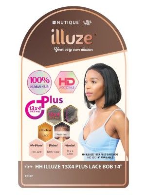 HH Illuze 13x4 Plus Bob 14 HD Lace Front Wig Nutique