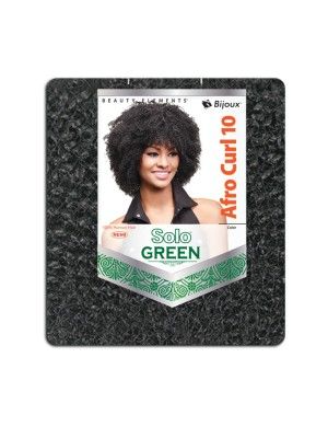 Afro Curl 10 Inch Solo Green 100 Remi Human Hair Weave - Beauty Elements