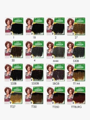 Cork Screw 8 Inch 3Pcs Solo Green 100 Remi Human Hair Weave - Beauty Elements