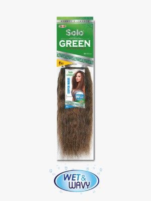 Super Wave 10 Inch Solo Green Wet and Wavy 100 Remi Human Hair Weave - Beauty Elements