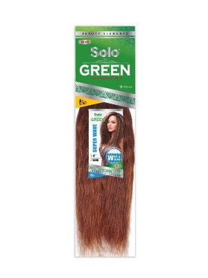 Super Wave 12 Inch Solo Green Wet and Wavy 100 Remi Human Hair Weave - Beauty Elements