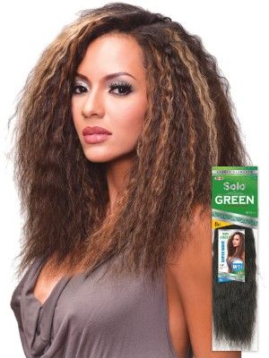 Super Wave 14 Inch Solo Green Wet and Wavy 100 Remi Human Hair Weave - Beauty Elements