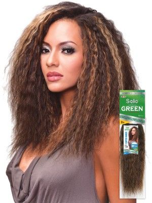 Super Wave 16 Inch Solo Green Wet and Wavy 100 Remi Human Hair Weave - Beauty Elements