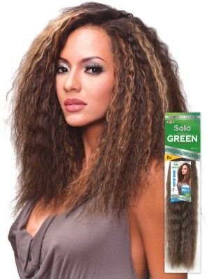 Super Wave 18 Inch Solo Green Wet and Wavy 100 Remi Human Hair Weave - Beauty Elements