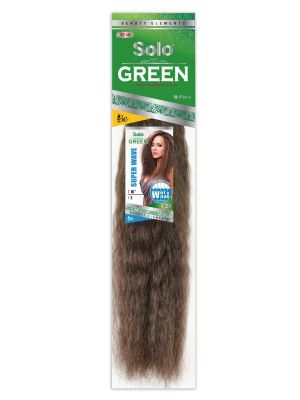 Super Wave 18 Inch Solo Green Wet and Wavy 100 Remi Human Hair Weave - Beauty Elements