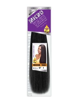 Micro Yaki 12 Inch 100 Human Hair Weave - Beauty Elements