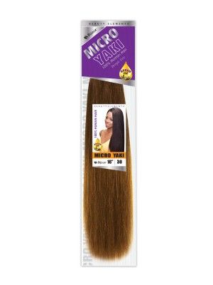 Micro Yaki 16 Inch 100 Human Hair Weave - Beauty Elements