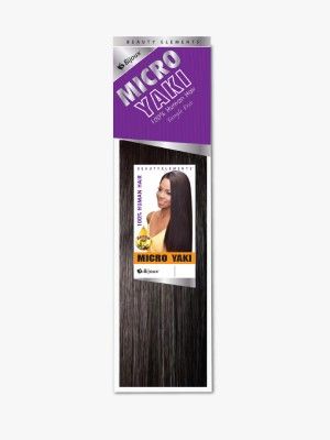 Micro Yaki 8 Inch 100 Human Hair Weave - Beauty Elements