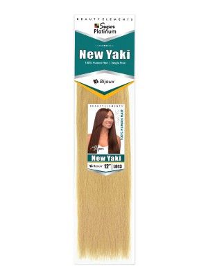 New Yaki 12 Inch Super Platinum 100 Human Hair Weave - Beauty Elements