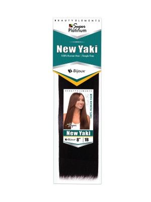 New Yaki 8 Inch Super Platinum 100 Human Hair Weave - Beauty Elements