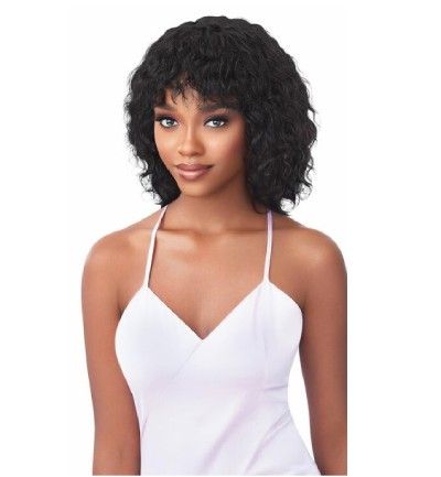 HH-Natural Curly Bob Wet and Wavy Purple Label 100% Unprocessed Human Hair Full Cap Wig by Outre Mytresses