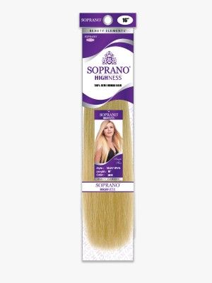 Silky Wvg 16 Soprano Inch Highness 100 Remi Human Hair Weave - Beauty Elements