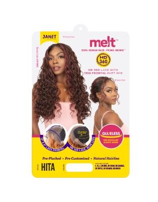 Hita 13x6 HD 360 Melt Human Hair Blend Lace Frontal Part Wig Janet Collection