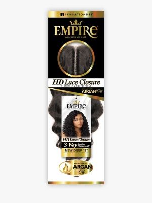 HPEND - New Deep 12 Empire HD Lace 100 Virgin Human Hair Closure Sensationnel