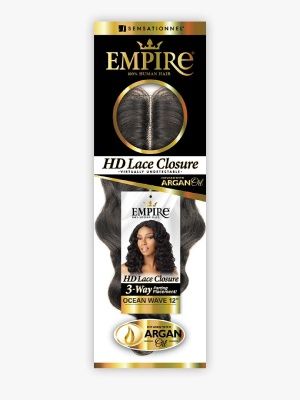 HPEOW - Ocean Wave 12 Empire HD Lace 100 Virgin Human Hair Closure Sensationnel