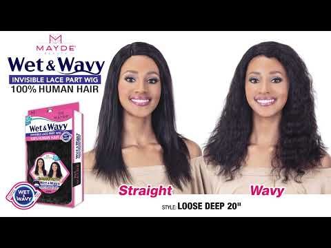 LOOSE DEEP 20 Inch by Mayde Beauty Wet and Wavy 100% Human Hair Wig