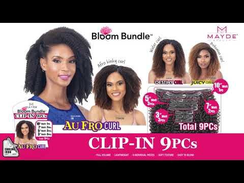 AU FRO CURL BLOOM BUNDLE CLIP-INS By Mayde Beauty