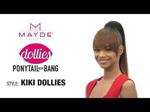 KIKI DOLLIES By Mayde Beauty Synthetic Drawstring Ponytail and Bang