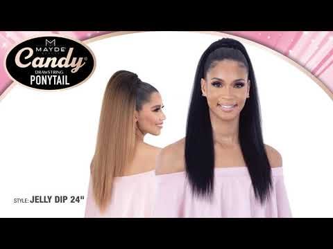 JELLY DIP 24 Inch By Mayde Beauty Synthetic Drawstring Ponytail