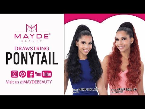 CRIMP DOLL 30 Inch By Mayde Beauty Synthetic Drawstring Ponytail