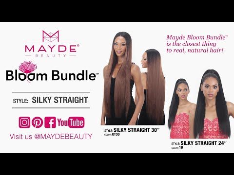 SILKY STRAIGHT 24 Inch Bloom Bundle Synthetic Weave By Mayde Beauty