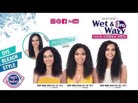 Deep Wave Wet n Wavy 100% Human Hair 3Pcs Mayde Beauty