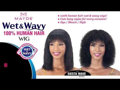 Siesta Wave Wet and Wavy Mayde Beauty Human Hair Wig