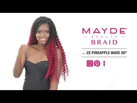 2X Pineapple Wave 20 Inch by Mayde Beauty Crochet Braid
