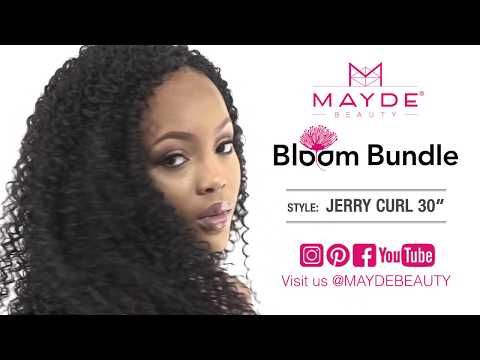 JERRY CURL 30 Inch By Mayde Beauty Bloom Bundle Weave