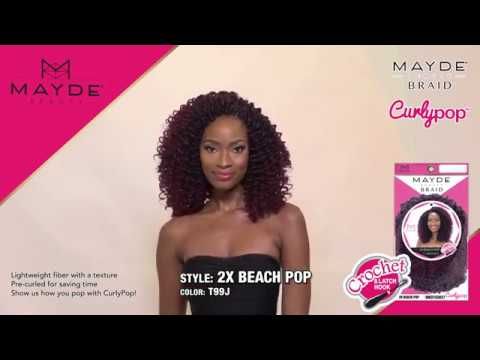 2X Beach Pop Mayde Beauty CurlyPop Crochet Braid