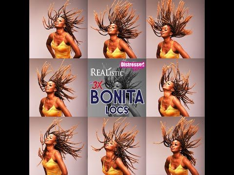 3X Ghana Bonita Locs 18 Inch Realistic Beauty Elements Crochet Braid