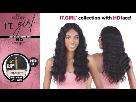 LENNA 24 Inch by Mayde Beauty I.T Girl Virgin Human Hair Lace Front Wig