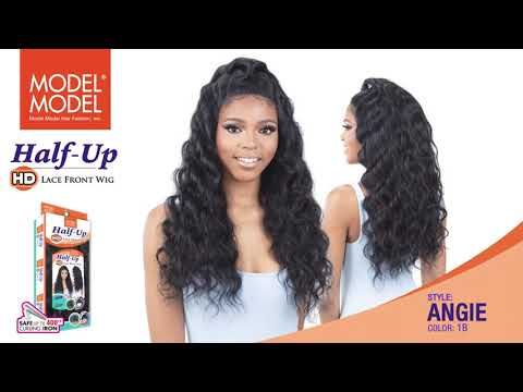 Angie Synthetic Hair HD Lace front Wig - Model Model
