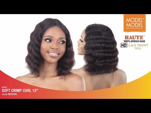 Soft Crimp Curl 22 Haute 100 Human Hair HD Lace Front Wig By Model Model