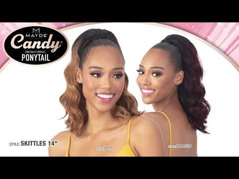 Skittles 14 Synthetic Hair Drawstring Ponytail By Mayde Beauty
