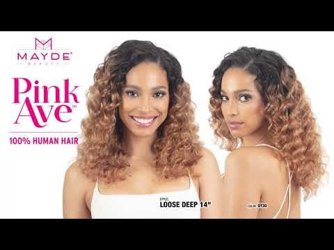 Loose Deep Pink Ave 100 Human Hair Weave Mayde Beauty
