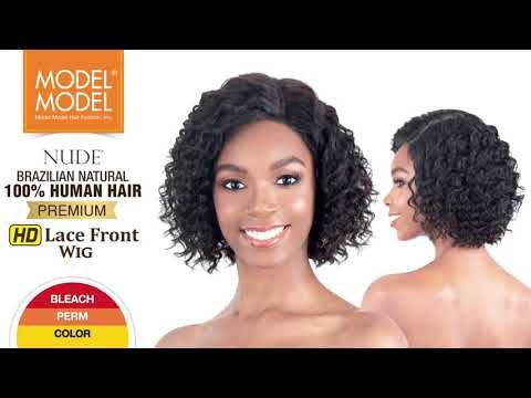 JUNIPER - Nude Brazilian Human Hair Lace Front Wig - Model Model