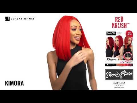 Kimora Shear Muse Red Krush Synthetic Hair Empress HD Lace Front Wig Sensationnel