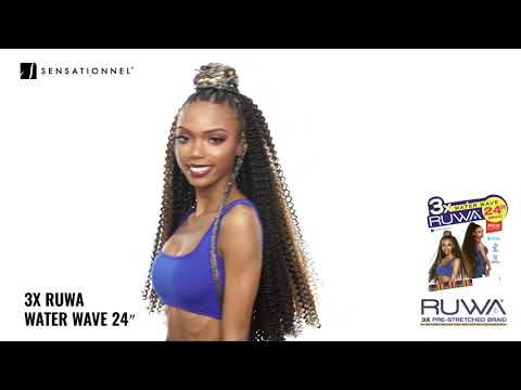 3X Ruwa Water Wave 24 Synthetic Hair Crochet Braid Sensationnel