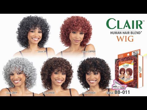 BB 011 Clair Human Hair Blend Wig Model Model
