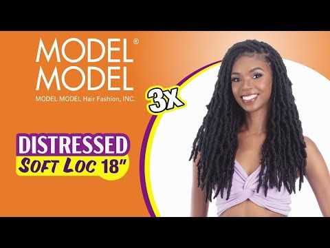3X Distressed Soft Loc 18 Glance Braid Model Model