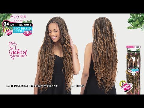 3X Modern Soft With Curls Box Braid 26 Mayde Beauty