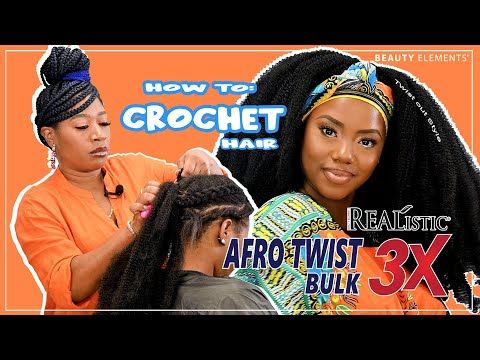 3X Ghana Afro Twist Bulk 12 Crochet Braid Beauty Elements