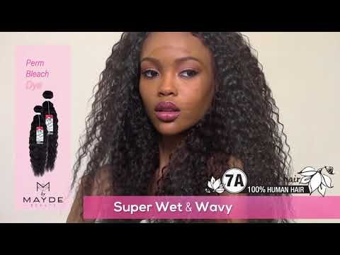 Super Wet n Wavy (Short) - 5 Inch Lace and Lace - 100% Human Hair