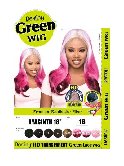 Hyacinth 18 Destiny Green Lace Front Wig Beauty Elements
