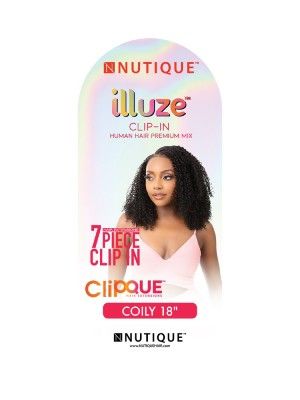 Illuze Coily 18 Human Hair Blend 7 Pcs Clip In Hair Extention Nutique
