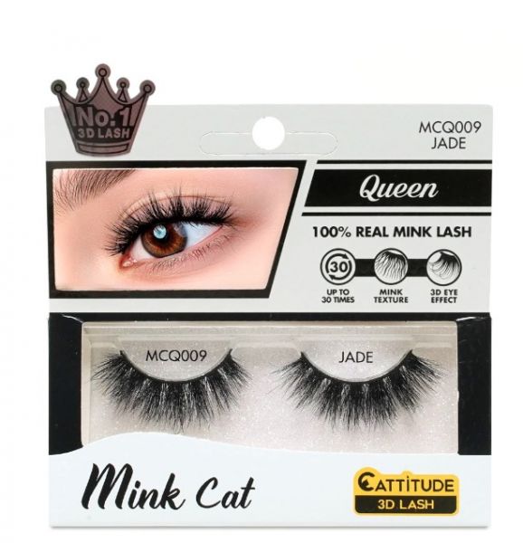 MCQ009 JADE Queen Mink Cat 100% Real Mink Lash Ebin New York
