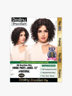 Janel 12 Inch Virgin Remi HH Brazilian Full Wig - Beauty Elements 