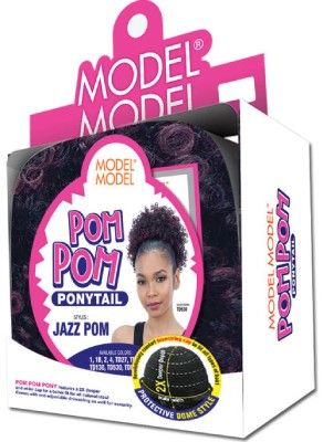 Jazz Pom Pom Drawstring Ponytail Model Model