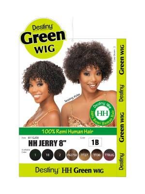 Jerry 8 100 Human Hair Destiny Green Full Wig Beauty Elements
